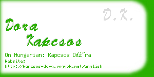 dora kapcsos business card